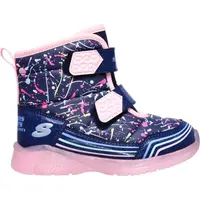 Skechers ILLUMI-BRIGHTS-POWER PAINT Dívčí zimní obuv, tmavě modrá, velikost