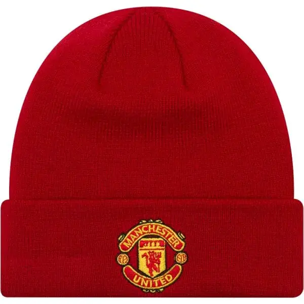 New Era CORE CUFF BEANIE MANCHESTER UNITED Pánský kulich, červená, velikost UNI