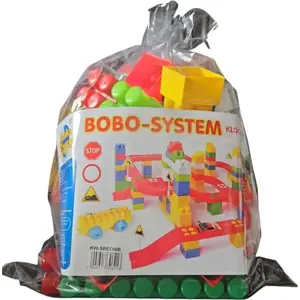 RELAKS-TOYS MEDIUM BLOCKS + TRACK Dětské kostky, mix, velikost