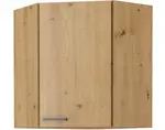 Horní rohová kuchyňská skříňka Modena 60/60 cm, dub artisan/černá