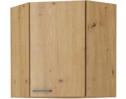 Horní rohová kuchyňská skříňka Modena 60/60 cm, dub artisan/černá