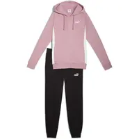 Puma FULL-ZIP HOODED SWEAT SUIT FL Dámská tepláková souprava, růžová, velikost