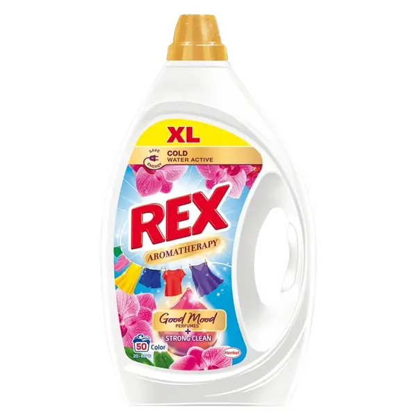 REX Aromatherapy Prací gél Orchid Color 50 pranie 2,25 l