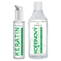 CLINICAL Keratín kúra 100 ml + Kofeínový šampón 250 ml