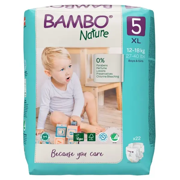 BAMBO Nature 5 Detské plienky 12-18 kg 44 ks