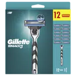 GILLETTE Mach3 Holiaci strojček + Náhradná hlavica 12 ks