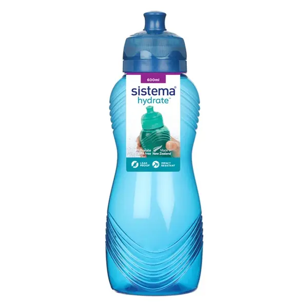 SISTEMA Hydrate Fľaša Wave Twist'n'Sip modrá 600 ml
