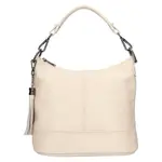 Dámska kožená kabelka Italia Silla - béžová