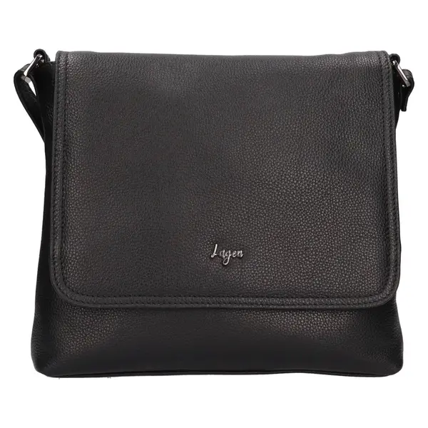 Dámska kožená crossbody kabelka Lagen Lotte - čierna