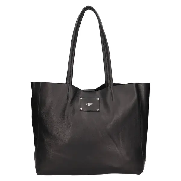 Dámska kožený kabelka Lagen Meliat - čierna