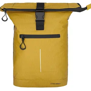 Veľký trendy batoh New Rebels Mikko, polyuretán, na notebook 15" − žltá 17l