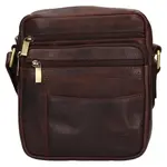 Pánska kožená taška cez rameno SendiDesign Stepan - hnedá