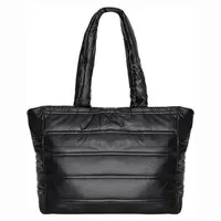 Lesklá shopper dámska kabelka New Rebels Melani - čierna