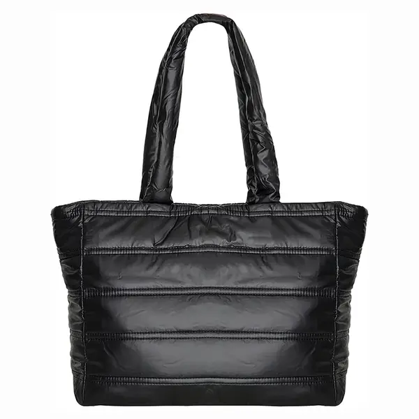 Lesklá shopper dámska kabelka New Rebels Melani - čierna