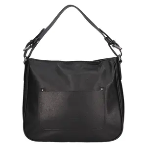 Elegantná dámska kožená kabelka Katana Julle - čierna