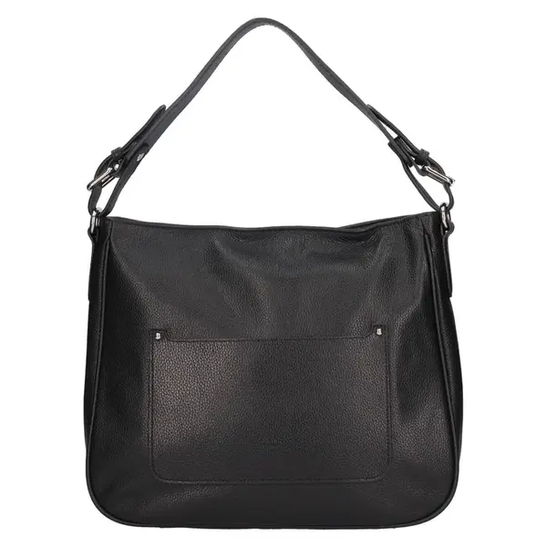 Elegantná dámska kožená kabelka Katana Julle - čierna