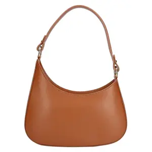 Menšia dámska kožená kabelka Italia Renata - koňak