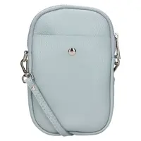 Dámská kožená kabelka na mobil a doklady Italia Monea - světle modrá