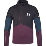 Hannah NIRO HZ Pánska funkčná mikina, vínová, veľkosť