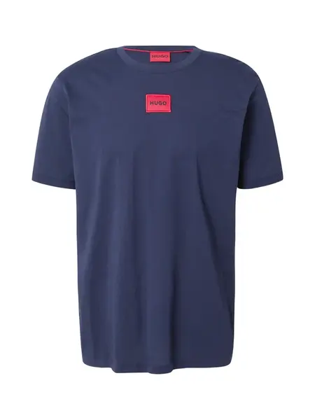 HUGO Tričko 'Diragolino212'  námornícka modrá / červená