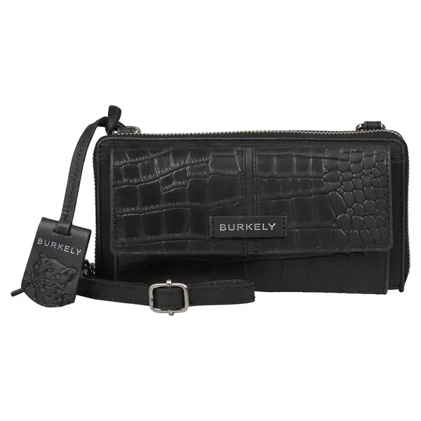 Dámská kožená crossbody kabelka s peněženkou Burkely Ziza - černá