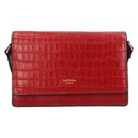 Kožená dámská crosbody kabelka Katana Tinja - červená