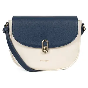 Dámská crossbody kabelka Hexagona Aurore - bílo-modrá