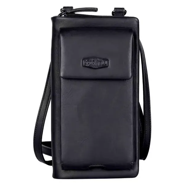 Kožená dámská kabelka s peněženkou Sparwell Livia - černá