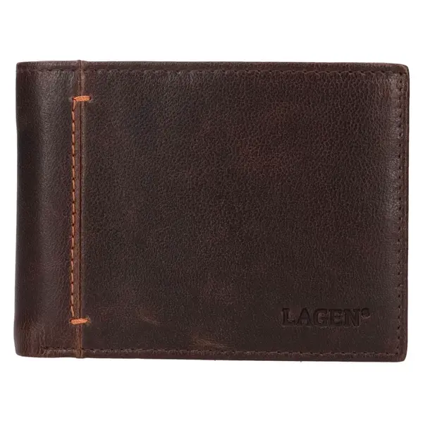 Pánská kožená peněženka Lagen Eloi - hnědá