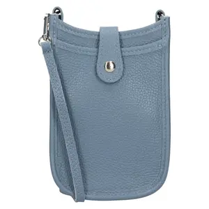 Dámská kožená kabelka na mobil a doklady Italia Simma - modrá