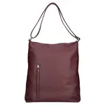 Dámská kožená kabelka Facebag Milen - vínová