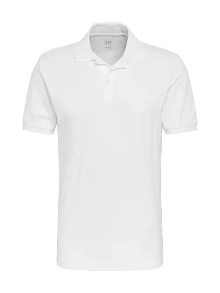 GAP Tričko 'V-SOLID PIQUE POLO'  biela