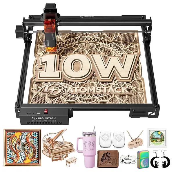 ATOMSTACK A10 Pro V2 10W Laser Engraver 400mm/s High Speed 0.01mm Precision 0.06*0.08mm Spot 410*380mm
