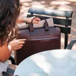 Pánská kožená taška na notebook The Chesterfield Brand Noah - hnědá