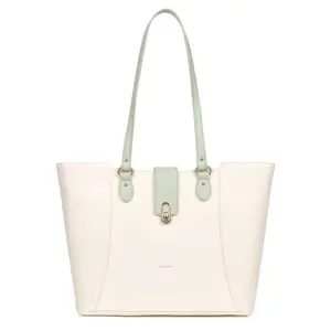 Dámská elegantní kabelka Hexagona Coralie - bílo-zelená