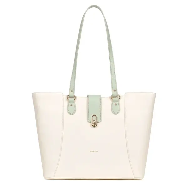 Dámská elegantní kabelka Hexagona Coralie - bílo-zelená