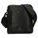 Pánska kožená taška cez rameno Mustang Dumas - čierna