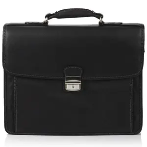Celokožená pánska aktovka Hexagona Baron - čierna
