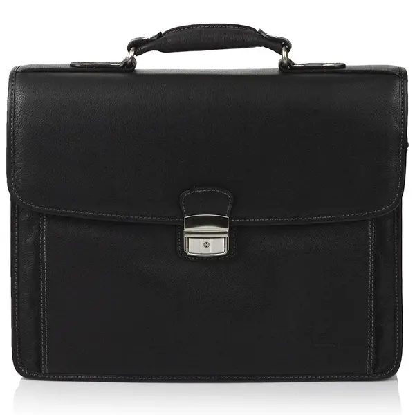 Celokožená pánska aktovka Hexagona Baron - čierna