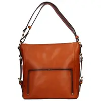 Elegantná dámska kožená kabelka Katana Darina - koňak