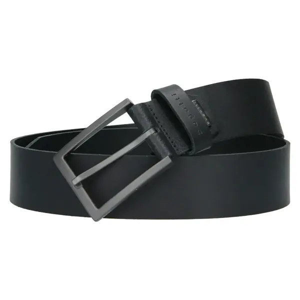 Kožený pánsky opasok Bugatti Martin - čierna