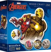 Wood Craft Origin puzzle Odvážný Iron Man (160 dílků)