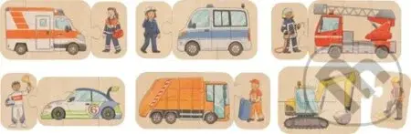 Vozidla 6v1 (Dřevěné puzzle) - puzzle z kategorie Maxi dílky