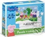 Oboustranné puzzle Prasátko Peppa Piknik (60 dílků) - puzzle z kategorie 15 - 60 dílků