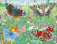 Motýle na lúke (M14) - puzzle z kategorie Naučné puzzle