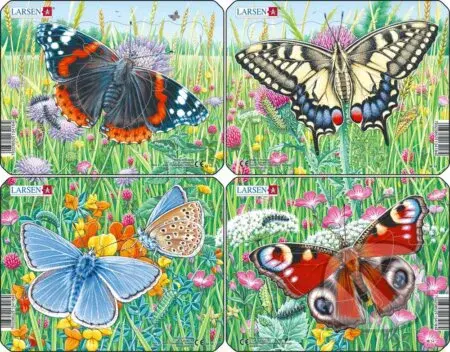 Motýle na lúke (M14) - puzzle z kategorie Naučné puzzle