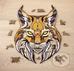 Drevené puzzle – Rys veľkosť M - puzzle z kategorie 3D puzzle