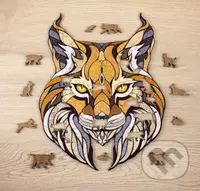 Drevené puzzle – Rys veľkosť M - puzzle z kategorie 3D puzzle