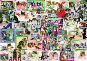 Cats - puzzle z kategorie Umělecké