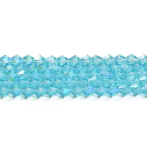 Transparent Electroplate Glass Beads Strands
